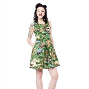 Pinup Girl Retrolicious Jurassic Dress Size Large